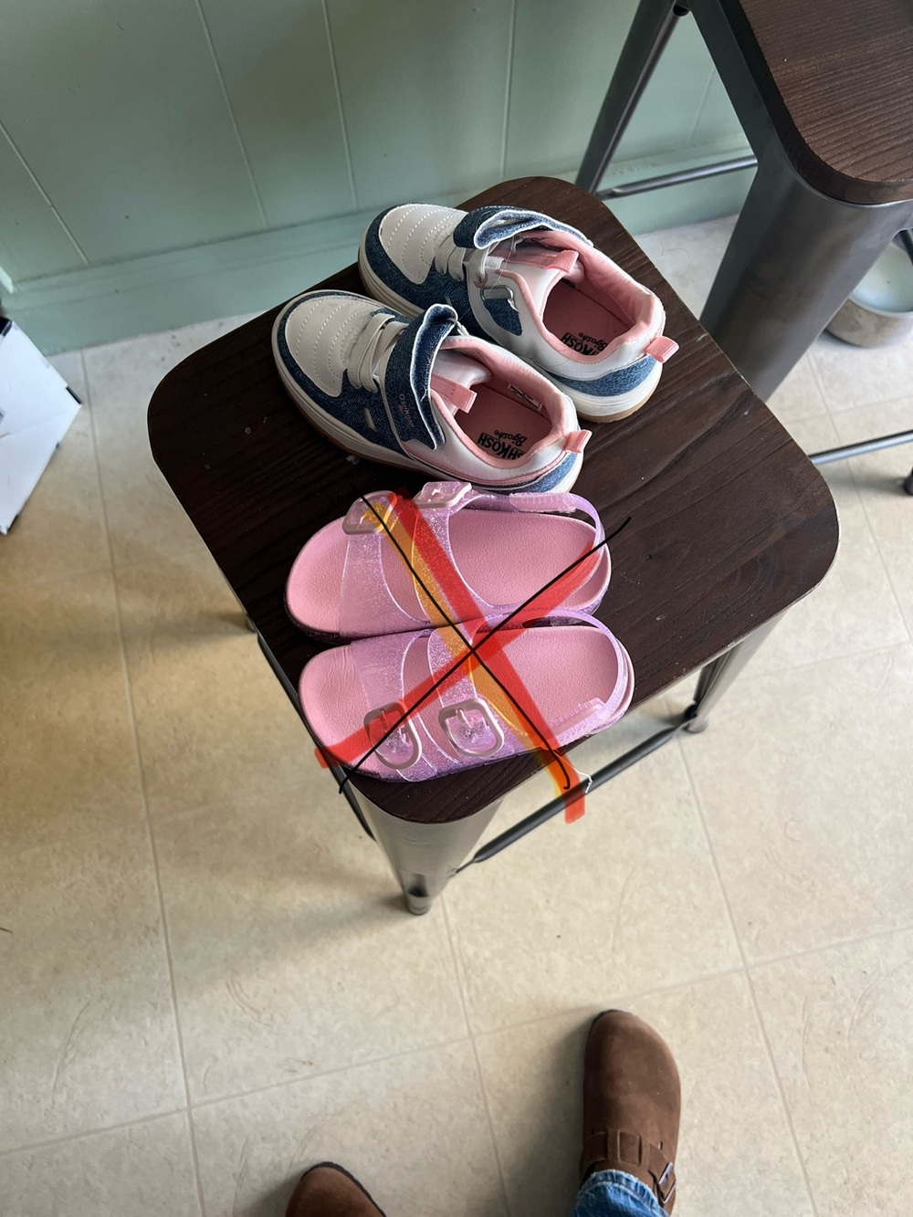OshKosh B'gosh Pink and White Kids Sneakers